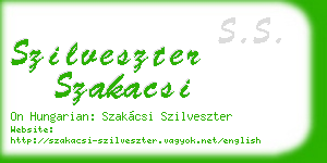 szilveszter szakacsi business card