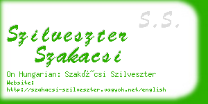 szilveszter szakacsi business card